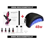 MESAUDA STARTER KIT GEL POLISH SEMIPERMANENTE 7 PZ + STARLIGHT LAMPADA UV LED AD ALTA PERFORMANCE 48W