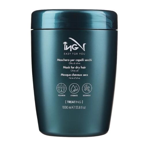 ING MASCHERA VEGANA RISTRUTTURANTE PROFESSIONALE PER CAPELLI SECCHI ALL'OLIO DI OLIVA 1000ML 