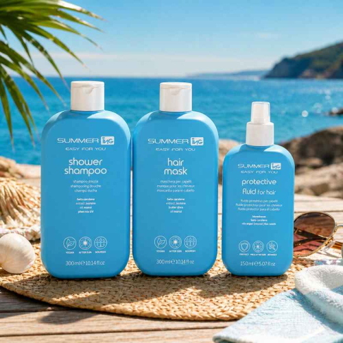 ING SUMMER KIT 3 PRODOTTI E POCHETTE OMAGGIO SHAMPOO DOCCIA 300ML +  SPRAY PROTETTIVO 150ML + MASCHERA 300MLVEGANO 