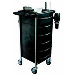 LABOR CARRELLO MEGA NOIR 6 SCOMPARTI + POGGIA PHON